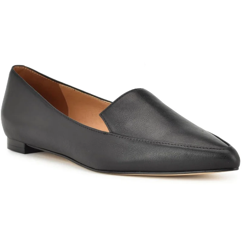 Abay Womens Solid Pointed Toe Loafers