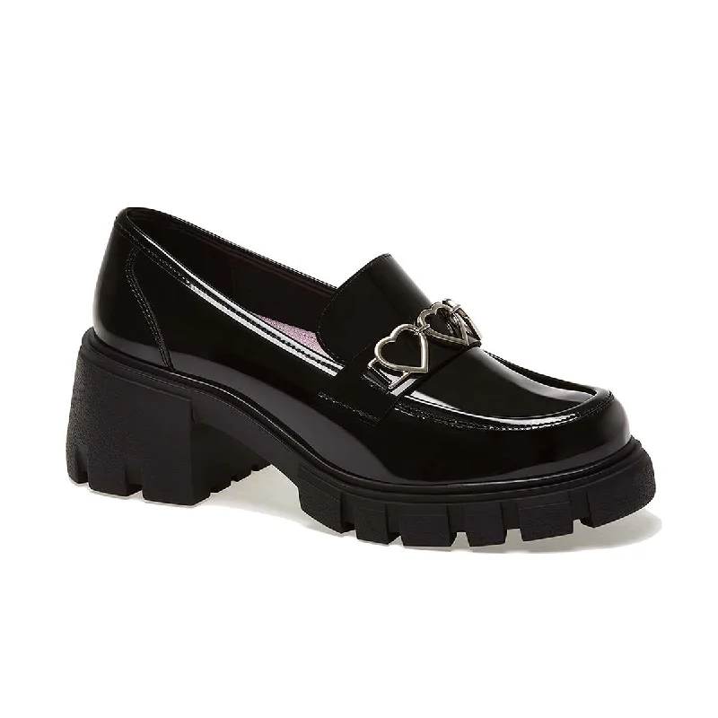 Andrea Patent Penny Loafers Hearts