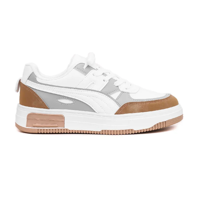 Beige Casual Sneaker AT7219 Embroidered Cowboy Boot Design  