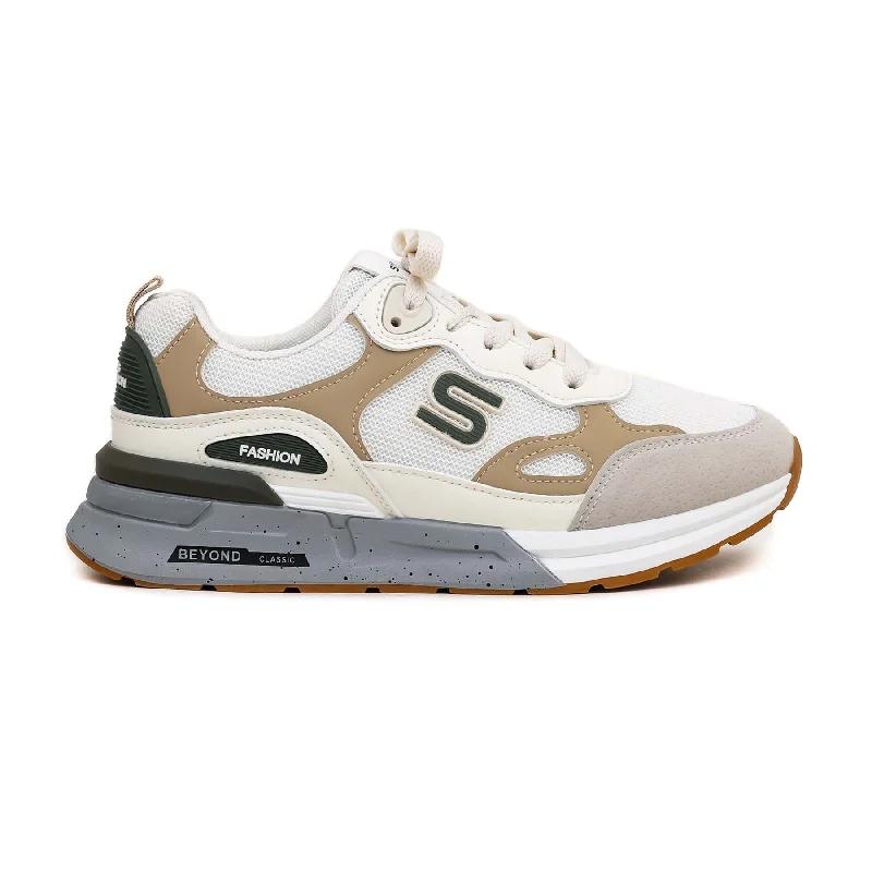 Beige Casual Sneaker AT7242 Retro Basketball Sneaker Design  