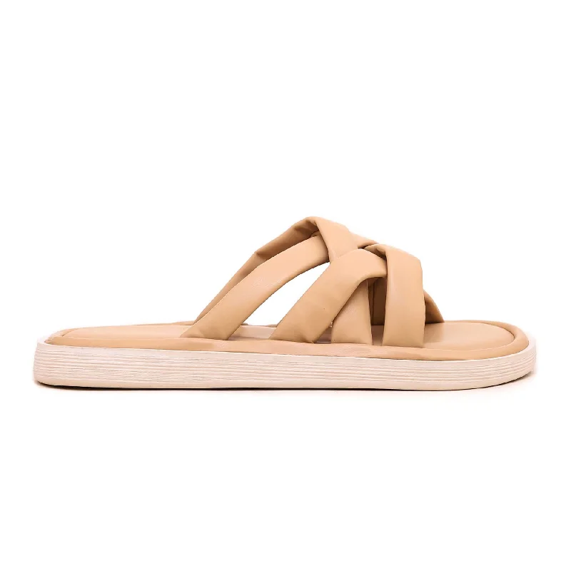 Beige Formal Slipper FR8107 Tailored Oxford Style 