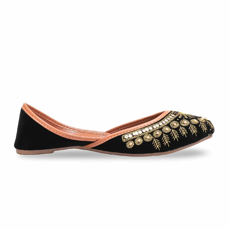 Black Fancy Khusa EC8421 Glow - in - the - Dark Shoe Design  
