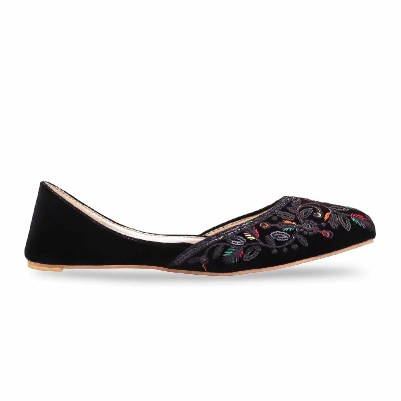 Black Fancy Khusa EC8440 Victorian - Era Boot Style  