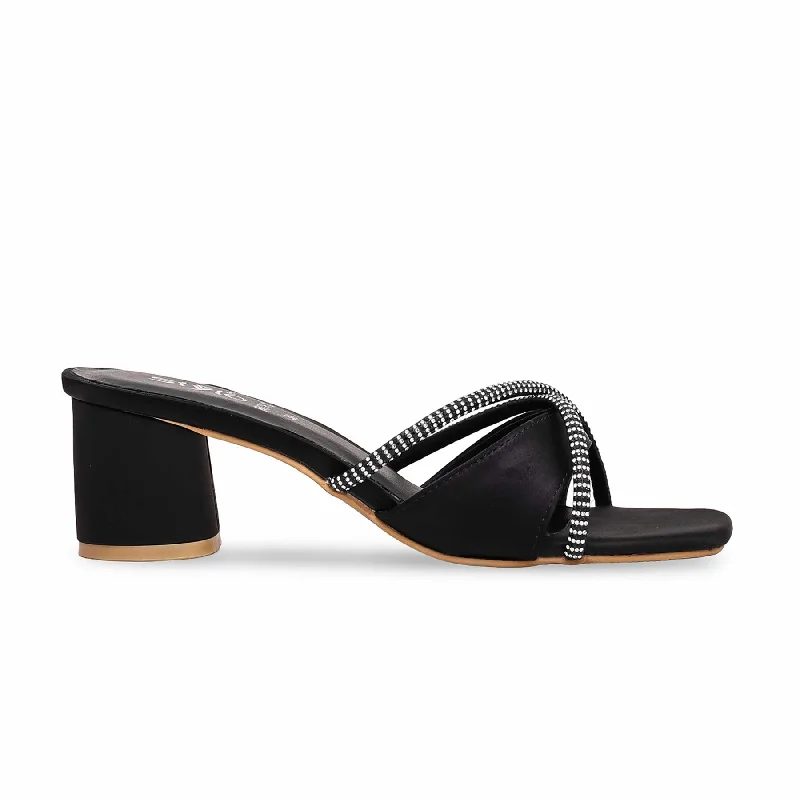 Black Fancy Slipper FN7812 Leather Driving Shoe Style  