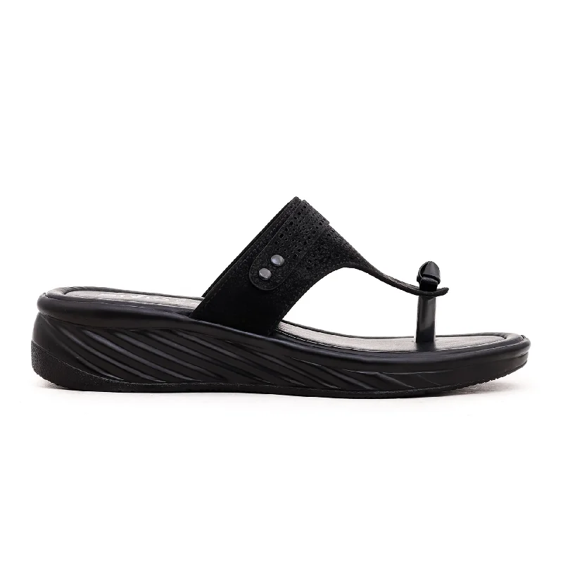 Black Formal Chappal PU0150 British Gentleman Oxford Style  