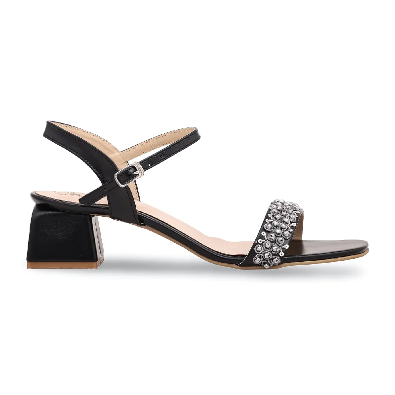 Black Formal Sandal FR5215 British Gentleman Oxford Style  