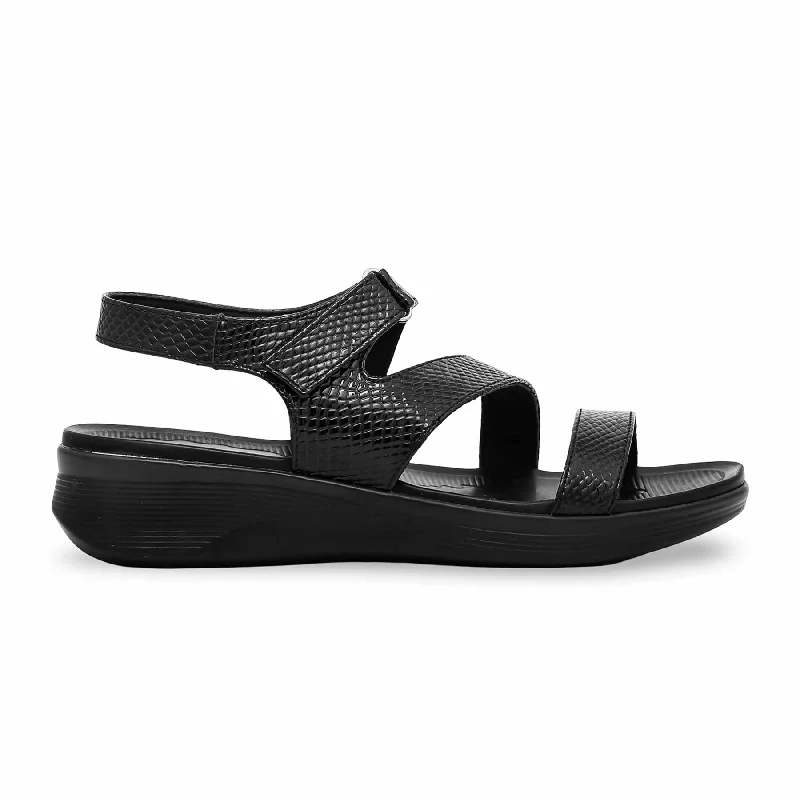 Black Formal Sandal PU0180 Hip - Hop Sneaker Style  