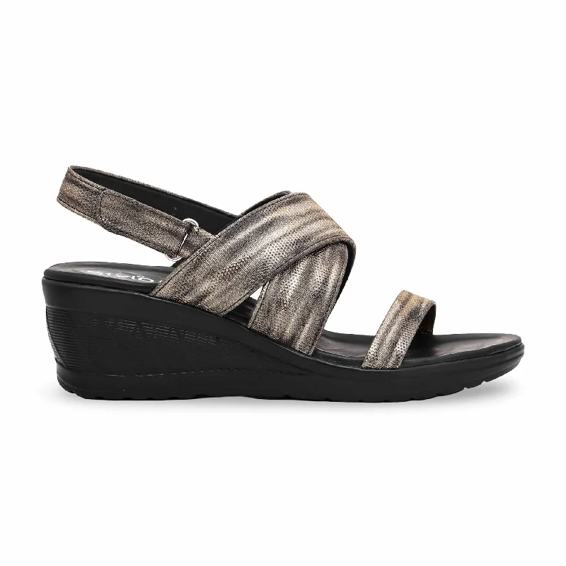 Black Formal Sandal PU0282 Athleisure Derby Style  