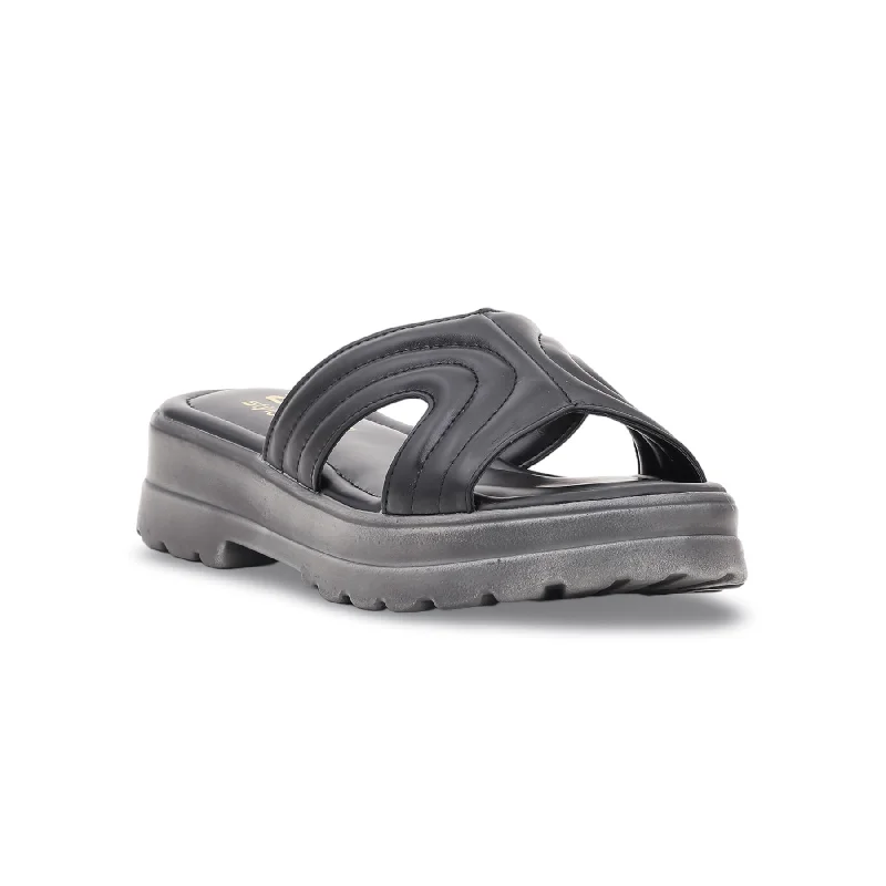 Black Formal Slipper FR7997 Rubber - Sole Plimsoll Look  