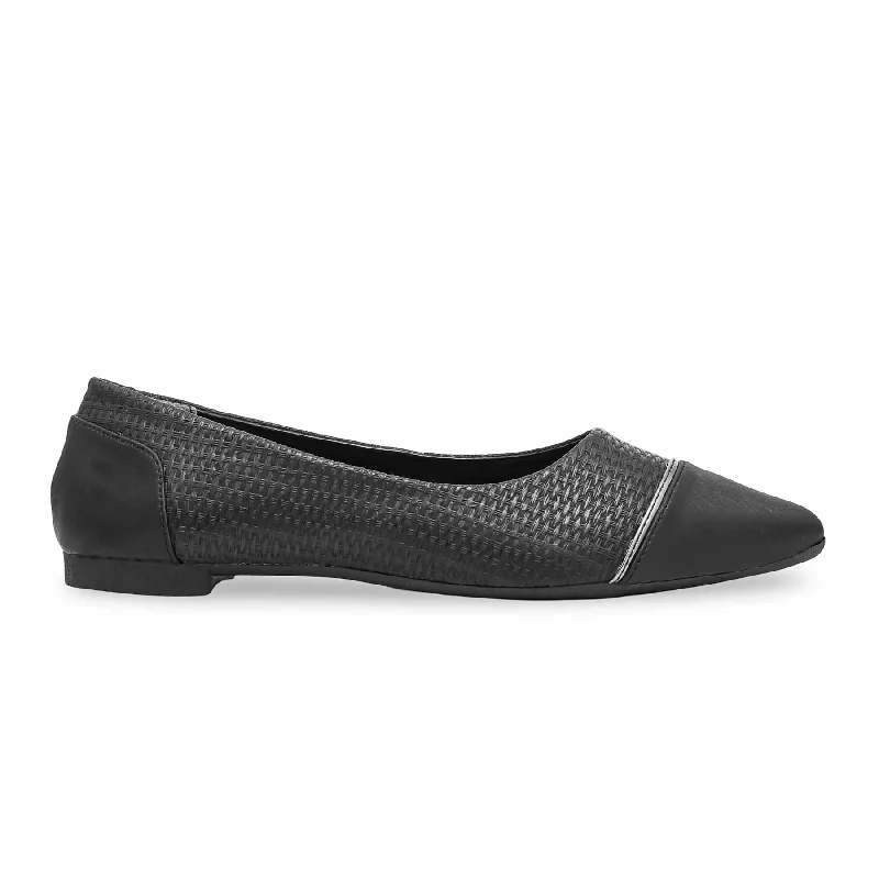 Black Pumps WN1067 Edwardian Shoe Look  