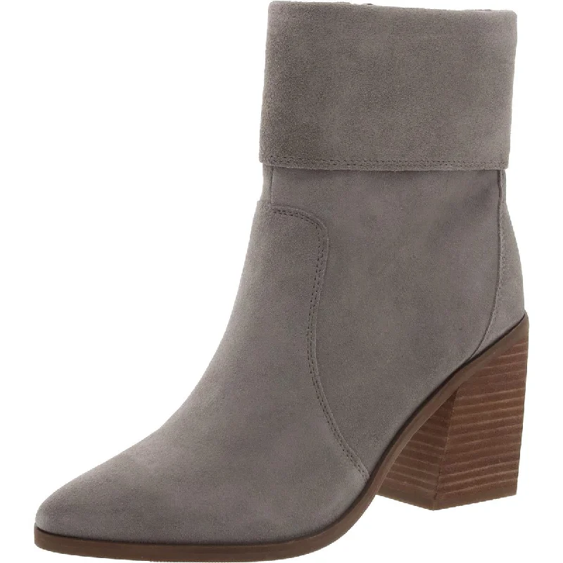 Blondo Womens Sinner Block Heel Faux Suede Mid-Calf Boots