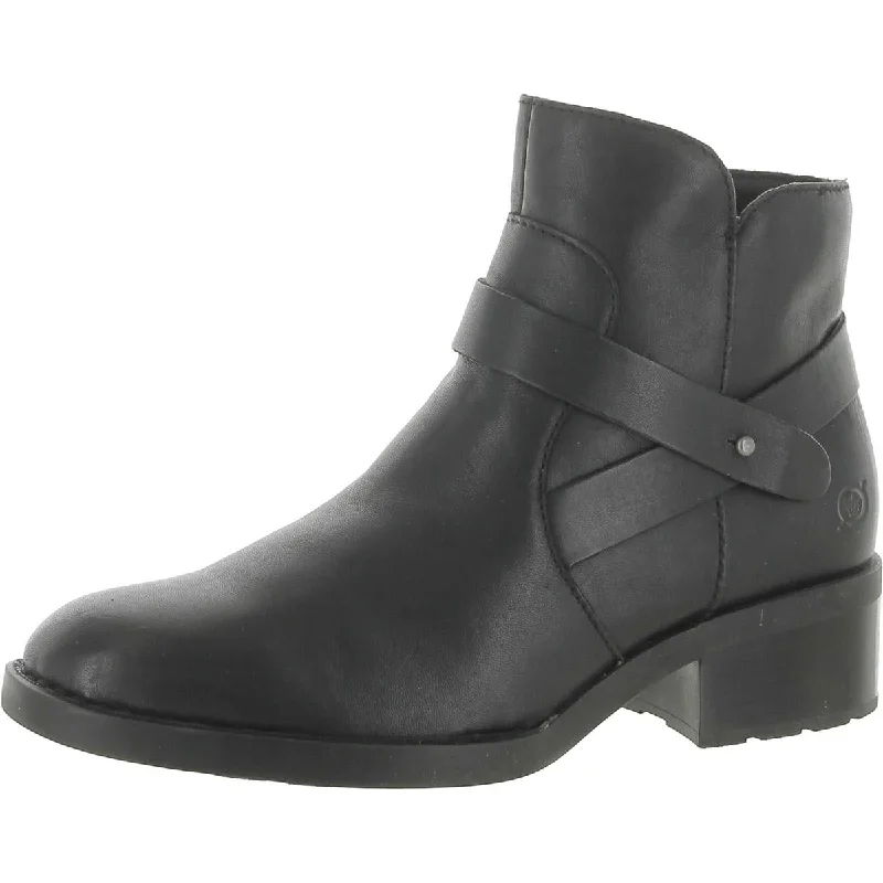 Born Womens Tori Leather Ankle Booties