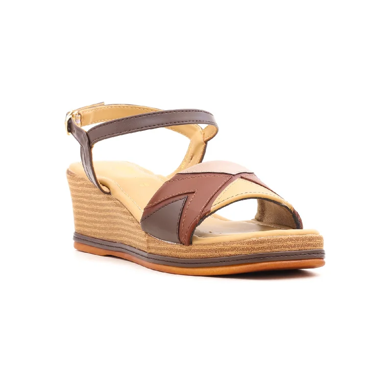 Brown Formal Sandal FR4912 Chunky Platform Sneaker Style  