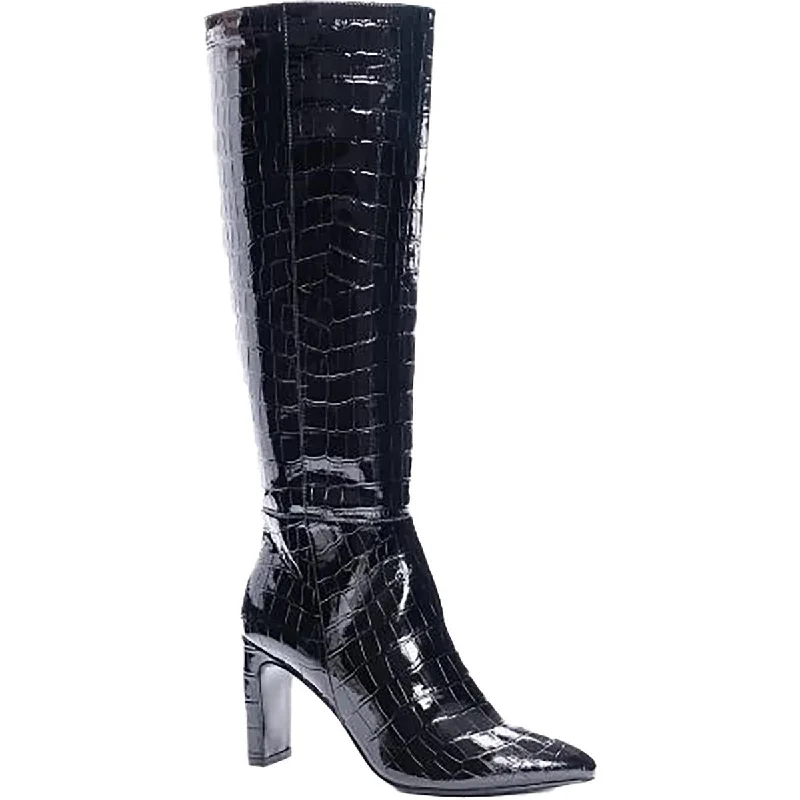 Chinese Laundry Womens Evanna Patent Tall Knee-High Boots