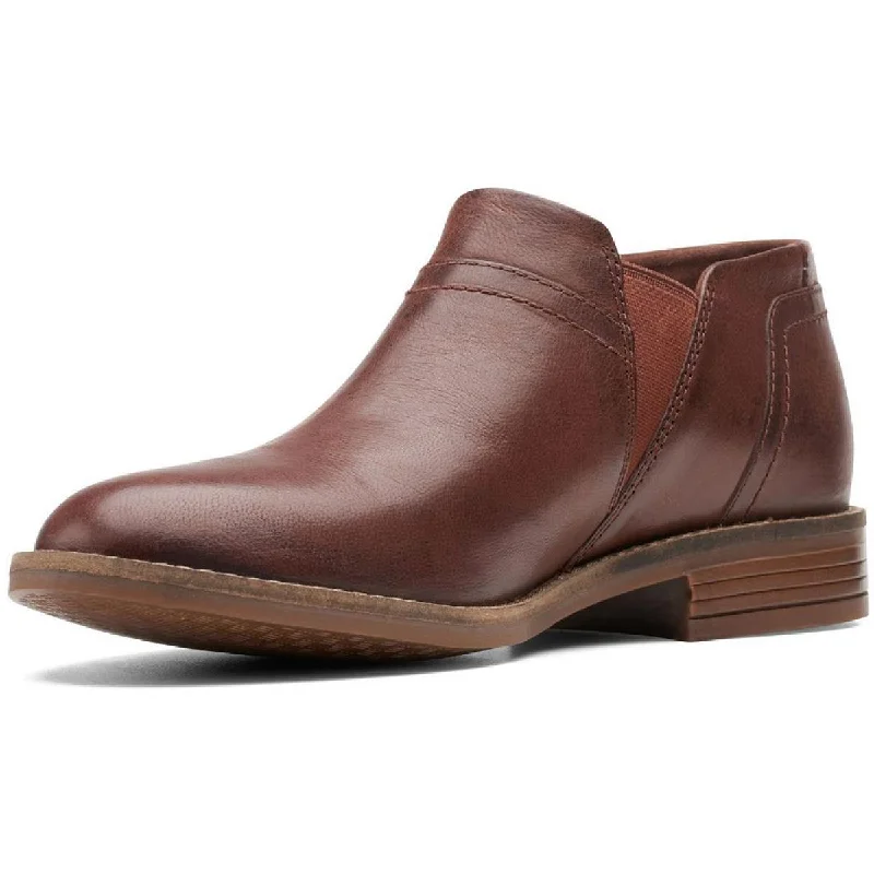 Clarks Womens Camzin Mix Leather Ankle Booties