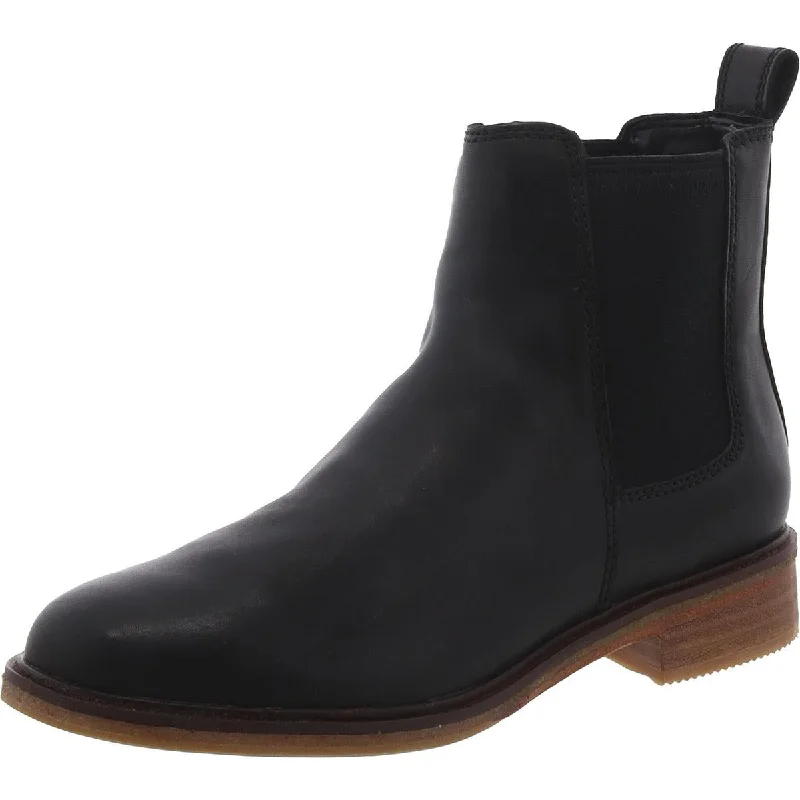 Clarks Womens Clarkdale Arlo Leather Pull On Ankle Boots