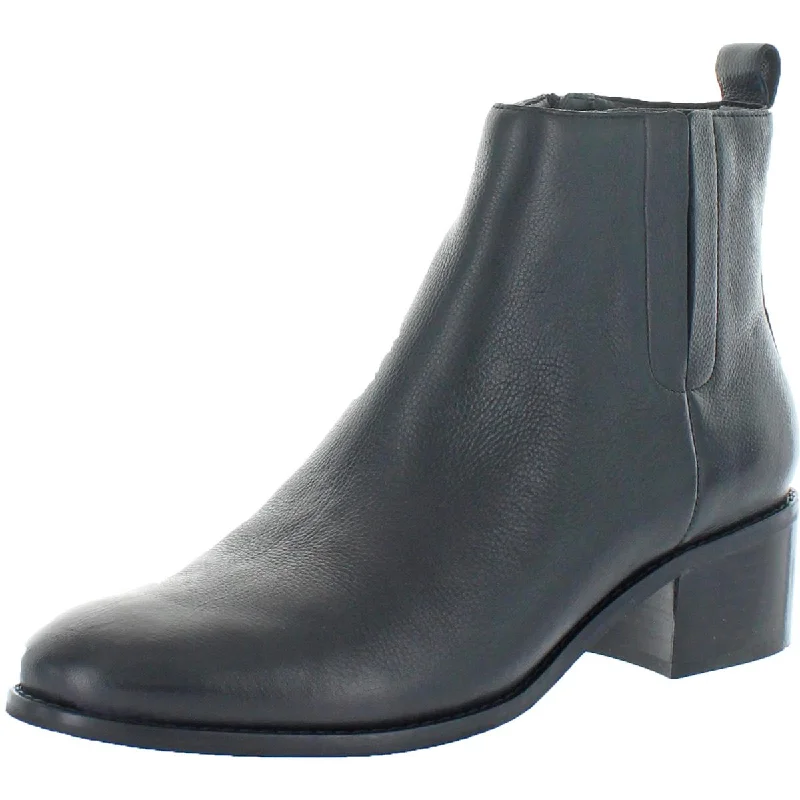 Cole Haan Womens Addie Leather Block Heel Booties