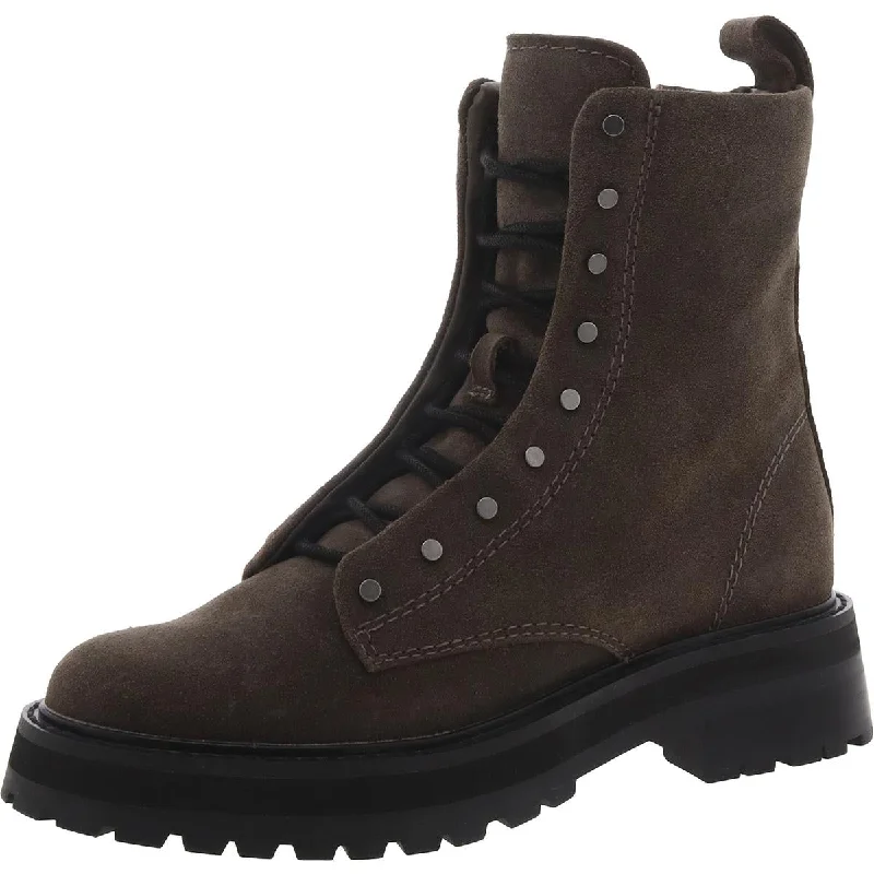 Dolce Vita Womens Ranier Suede Lug Sole Motorcycle Boots