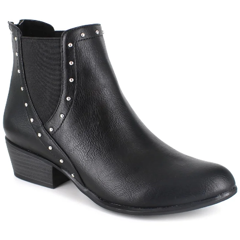 Esprit Womens Teigan Faux Leather Studded Booties