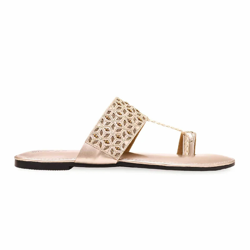 Golden Ethnic Chappal EC0176 Neon - Accent Sneaker Look  