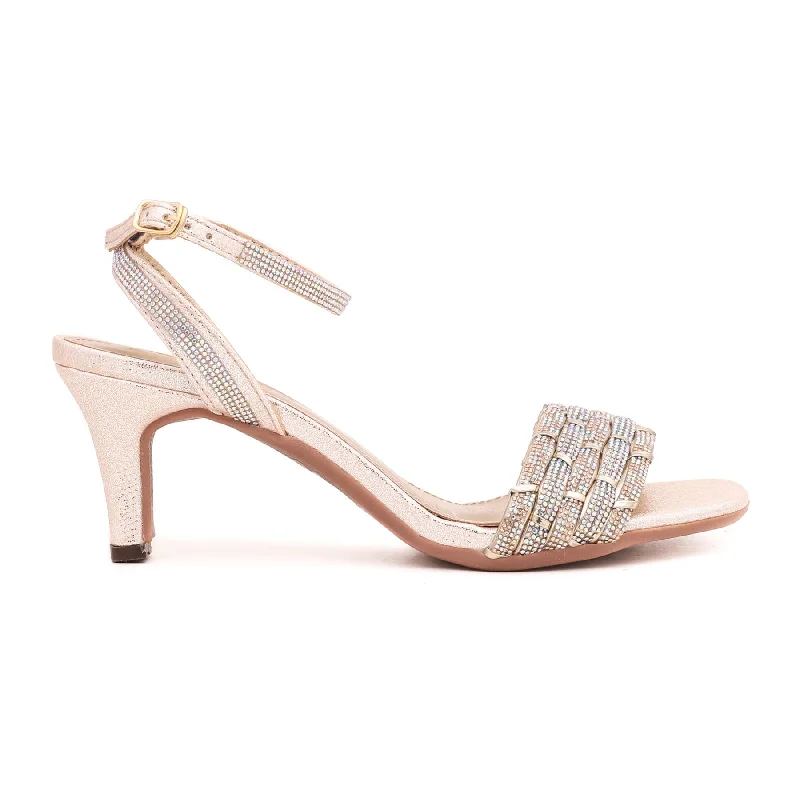 Golden Fancy Bridal Sandal FN5700 Ankle - High Military Boot Style  