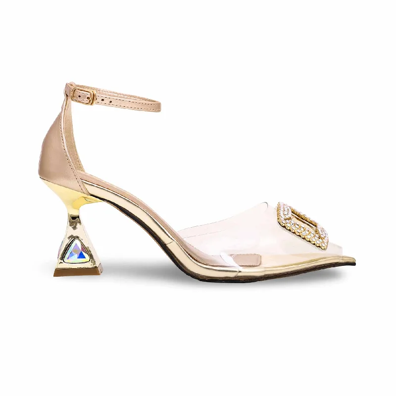 Golden Fancy Bridal Sandal FN5856 Inflatable Shoe Look 