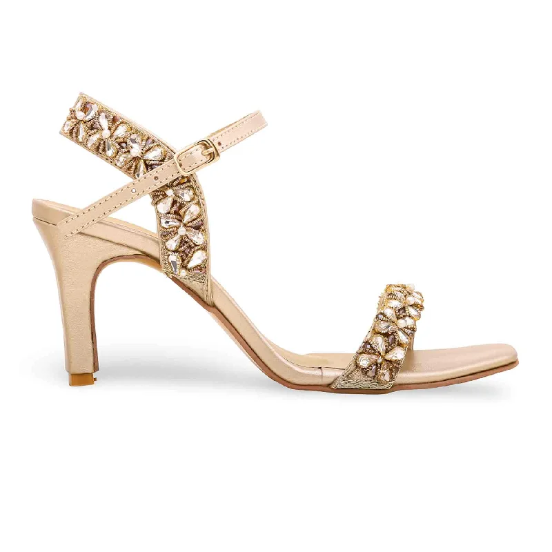 Golden Fancy Sandal FN5647 Glow - in - the - Dark Shoe Design  