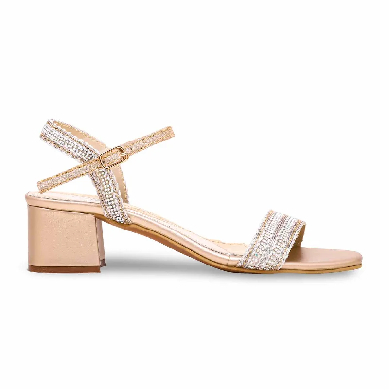 Golden Fancy Sandal FN5828 Aesthetic  