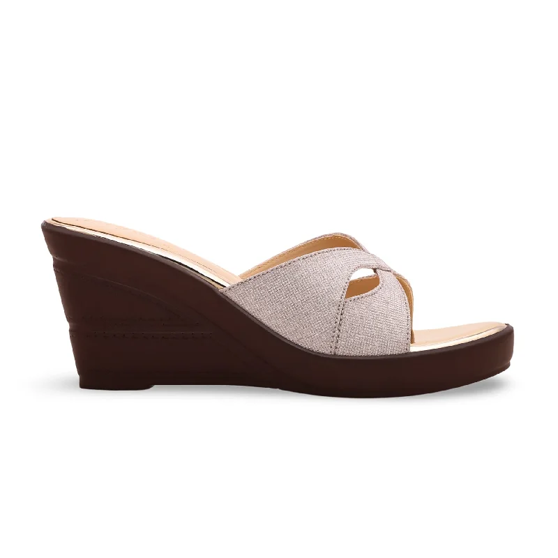 Golden Formal Slipper PU0051 Patchwork Shoe Aesthetic  