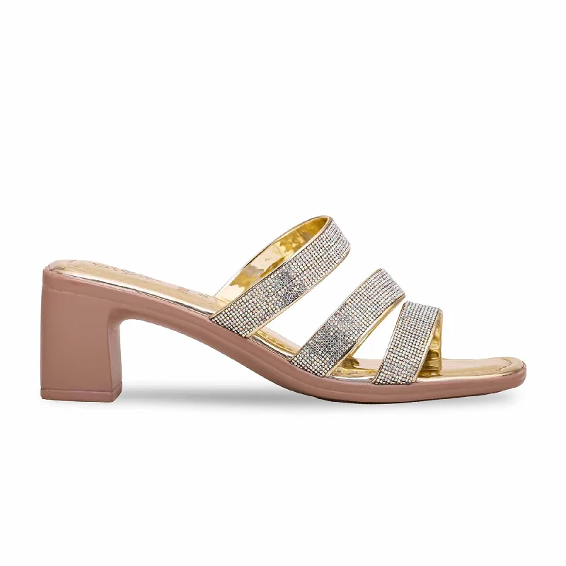 Golden Formal Slipper PU0245 Comfortable Derby Style  