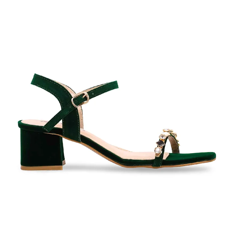 Green Fancy Sandal FN5897 Art Deco - Inspired Shoe Look  