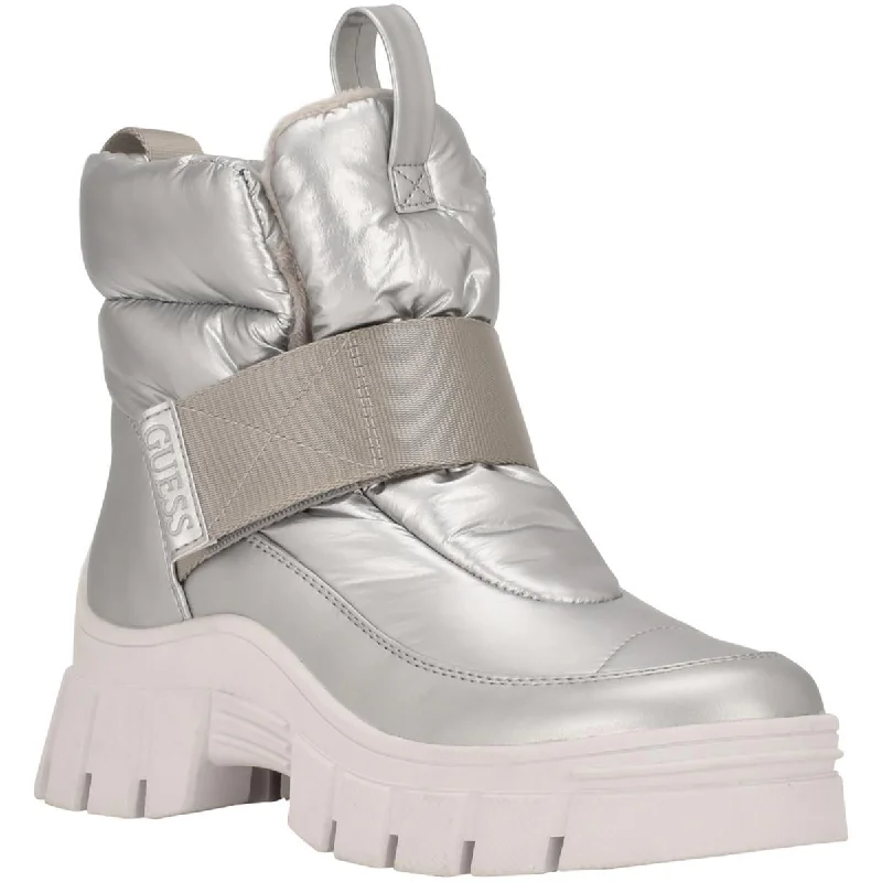 Guess Womens Hidemi Puffer Metallic Winter & Snow Boots