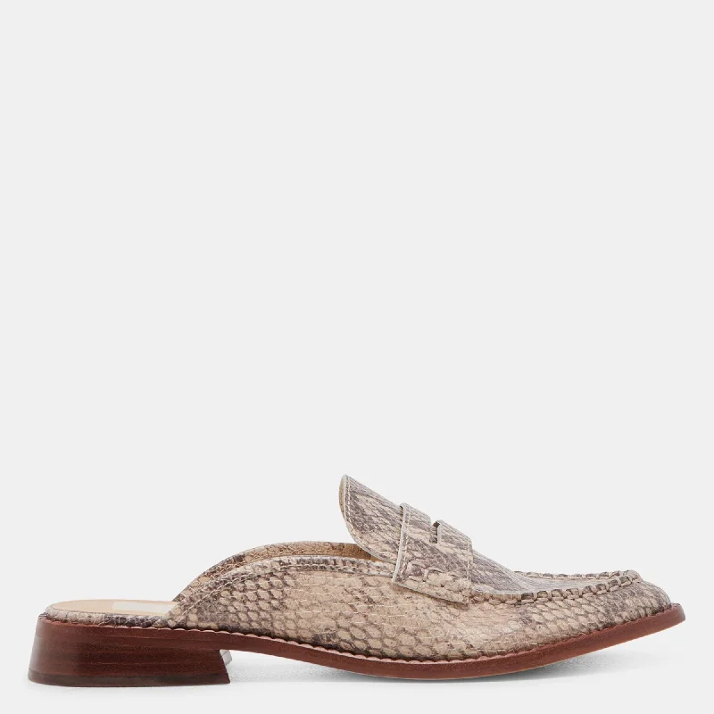 Havan Loafers Sand Snake Embossed