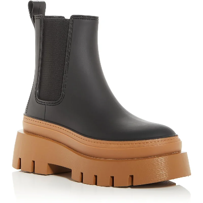 Jeffrey Campbell Womens Rain-Storm Water Resistant Pull On Chelsea Boots