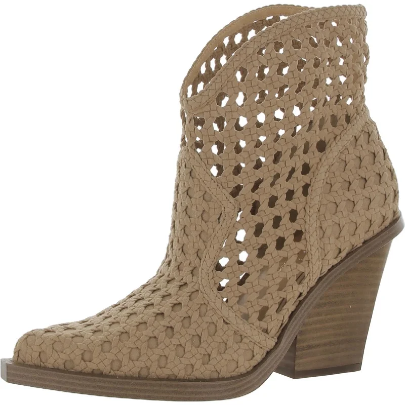 Jessica Simpson Womens Lukkah Faux Suede Ankle Boots