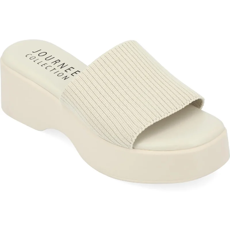 Journee Collection Womens Emani Slip On Casual Slide Sandals