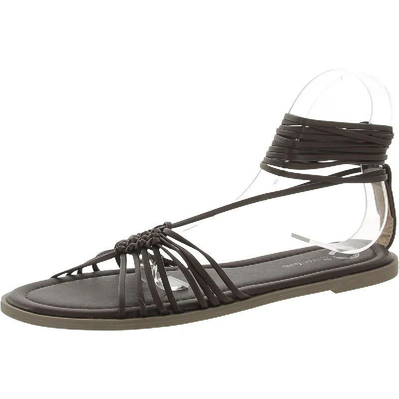 Journee Collection Womens Faux Leather Strappy Sandals