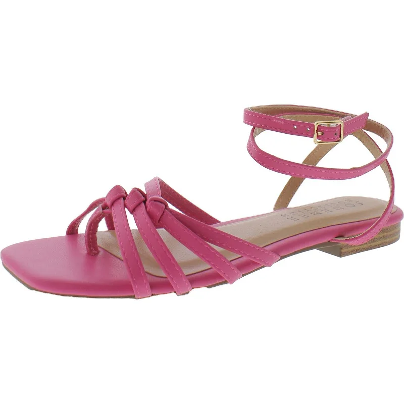 Journee Collection Womens Faux Leather Strappy Sandals