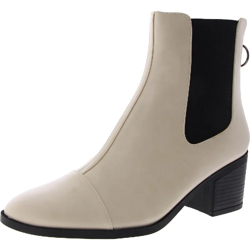 Journee Collection Womens Faux Leather Zipper Booties