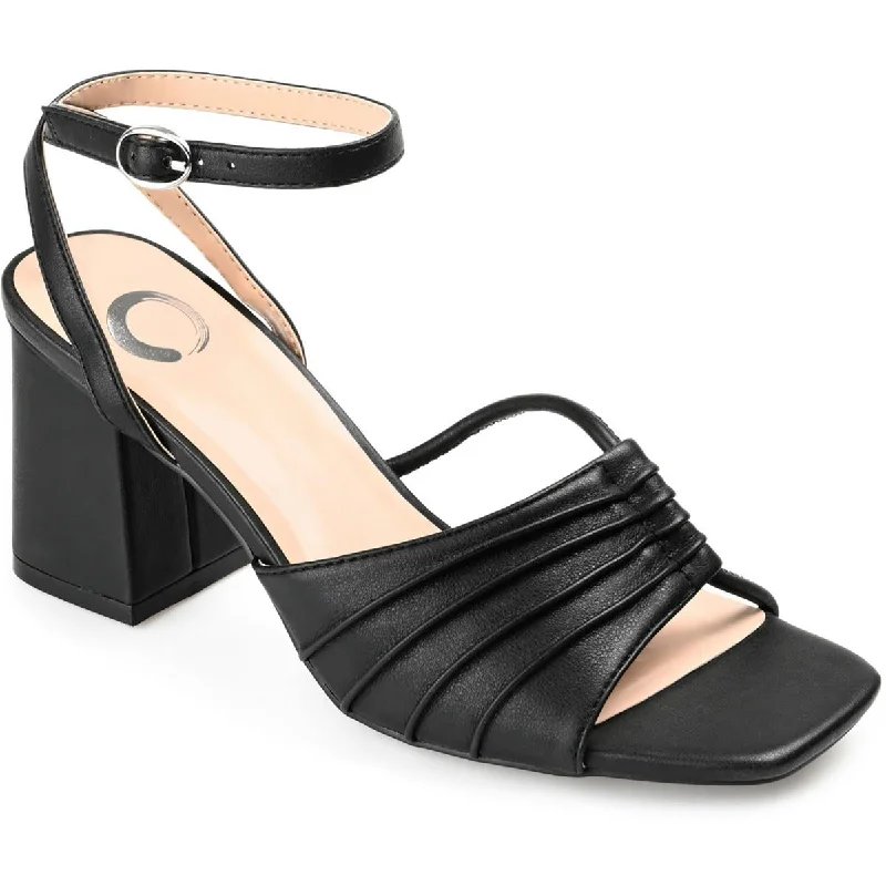 Journee Collection Womens Shillo Faux Leather Ankle Strap