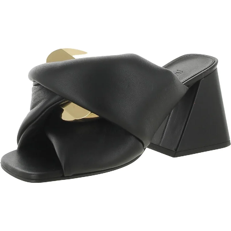 JW Anderson Womens Leather Twist Mule Sandals