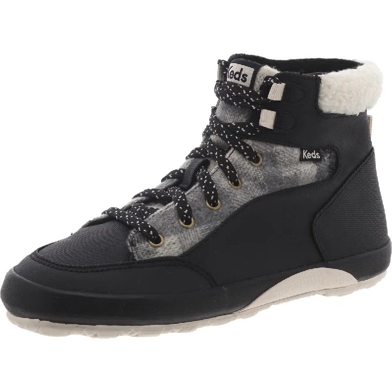 Keds Womens Scout IV TXT  Faux Fur Lace-Up Mid-Calf Boots