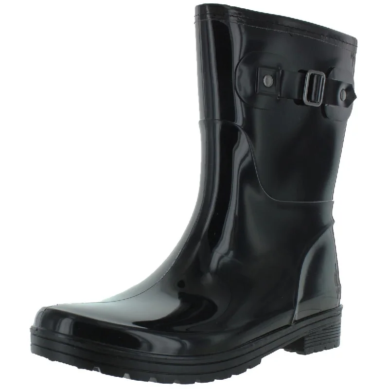 Kenneth Cole Reaction Womens Rain Buckle Mid-Calf  Rain Boots