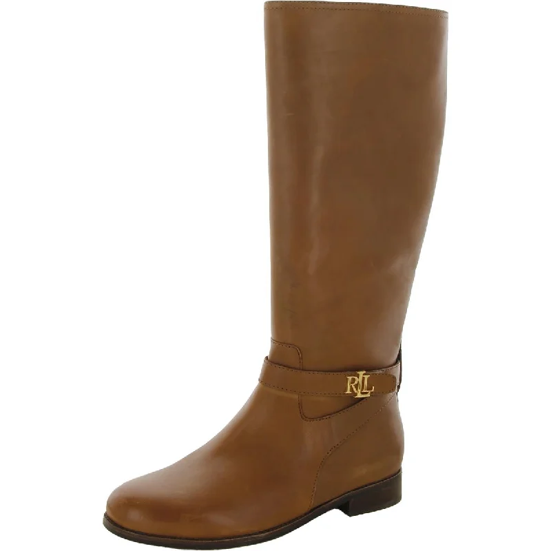 Lauren Ralph Lauren Womens Brittaney Leather Side Zip Mid-Calf Boots