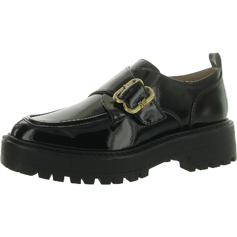 LORA Womens Patent Round toe Loafers