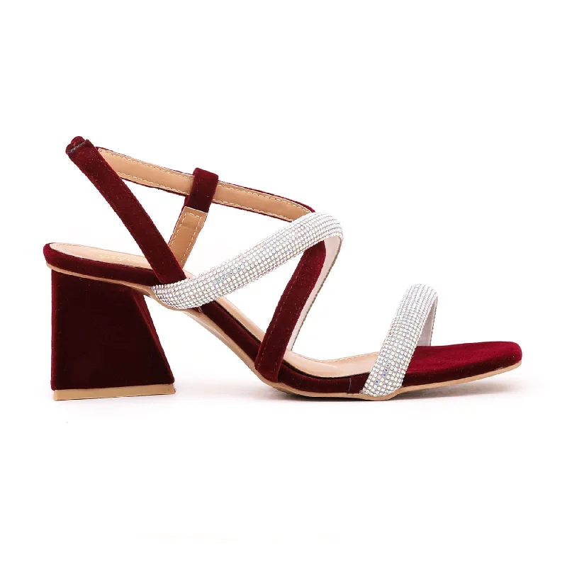 Maroon Fancy Sandal FN5569 Comfortable Derby Style  
