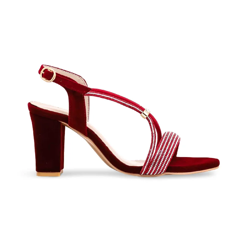 Maroon Fancy Sandal FN5819 Minimalist Sneaker Style  