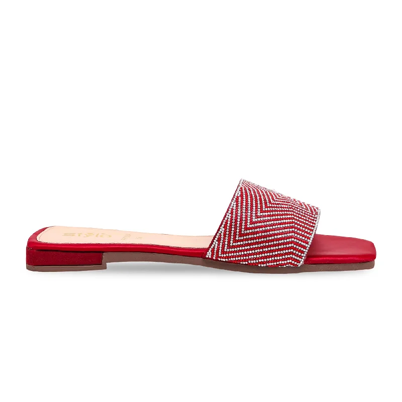 Maroon Fancy Slipper FN7804 Performance Running Sneaker Look  