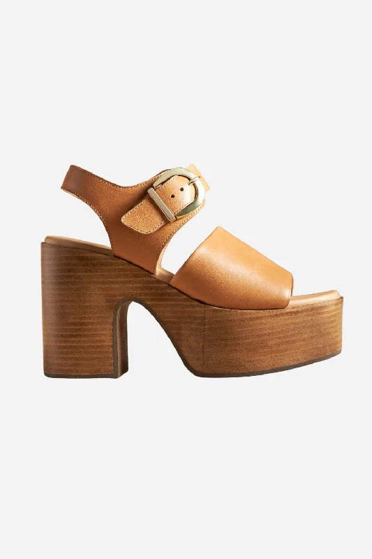 Seychelles Mosh Pit Platform Sandals in Tan