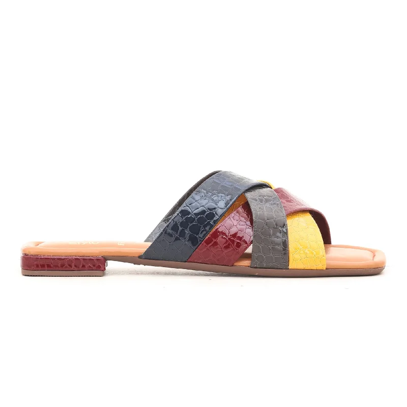 Multy Formal Slipper FR7911 Quilted Shoe Design  
